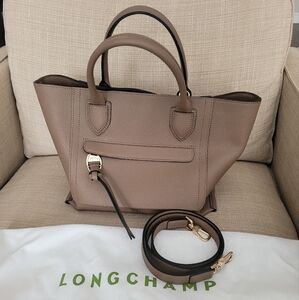 Longchamp Taupe Medium Mailbox Bag